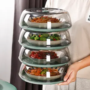 2pcs/4pcs Insulated Food Covers, Home Table Meal Cover, Multi-Layer Transparent Dustproof Insect Proof Food Cover