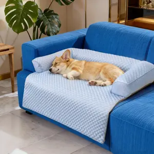 LFC PETS Cooling Dog Bed, Washable Cooling Mat for Dogs with Removable Cover, Self Cooling Couch Cover for Dog, Non-Slip Dog Couch Bed