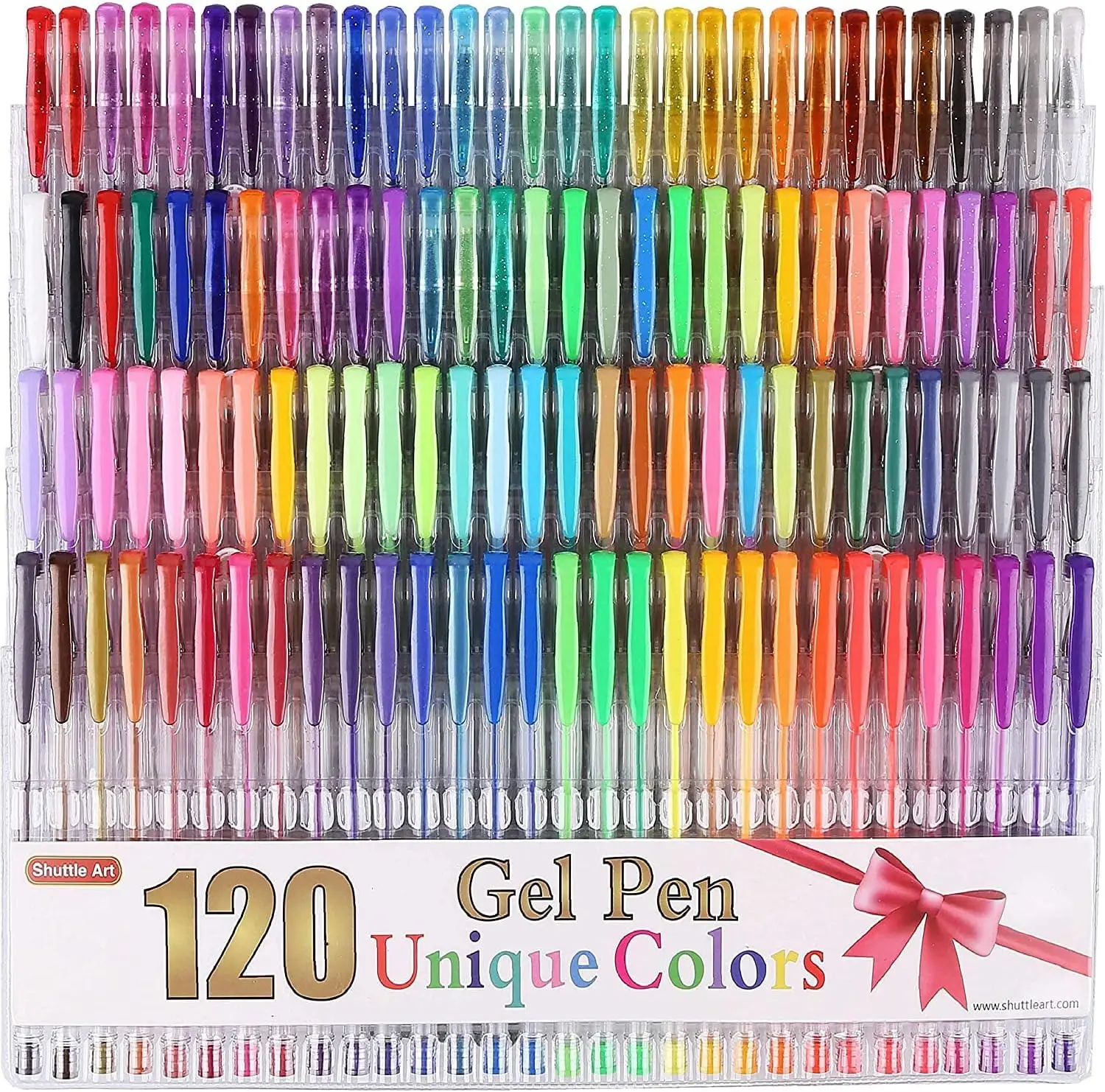 Shuttle Art 120 Unique Colors (No Duplicates) Gel Pens Gel Pen Set for Adult Coloring Books Art Markers GP120