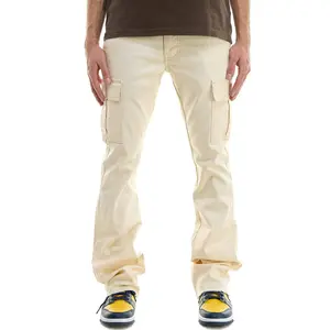 WAXED FLARE PANTS