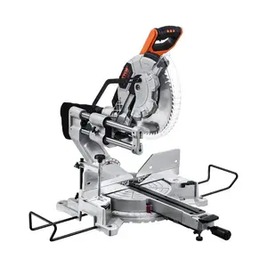 VEVOR Compound Miter Saw, 10 - Inch Blade, 15 Amp Motor, 60 - Tooth, Corded Single Bevel 0 - 45, LED Precision Alignment, Angle Adjustable, Lightweight Cast Aluminum Base, for Wood, Composite Decking