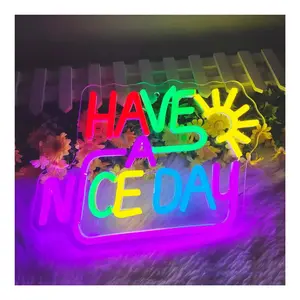 Sign Illuminated Have A Nice Day Neon Sign USB LED Lighting Sign Dimmable For Wall Decor For Bar Party Wedding Bedroom Home Club Holiday Decor 21x30cm Sign Illuminated
