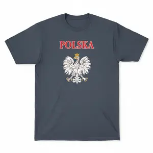 Polska National Eagle T-Shirt - Heather Gray