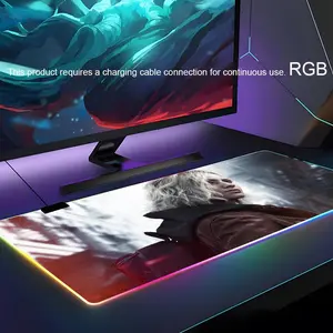Resident Evil Mouse Pad RGB Gaming Mouse Pad Desk Mat HD Gamer Large LED Light XXL MousePads