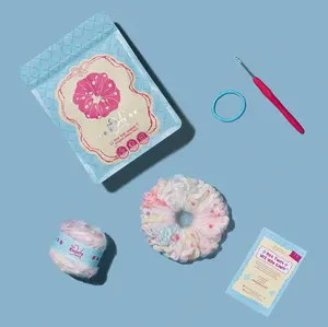 Cotton Candy Scrunchie Crochet Kit