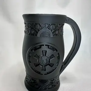 3D Printed Empire Can Holder Mug with 12oz Plastic Glass, Reusable Beverage Holder