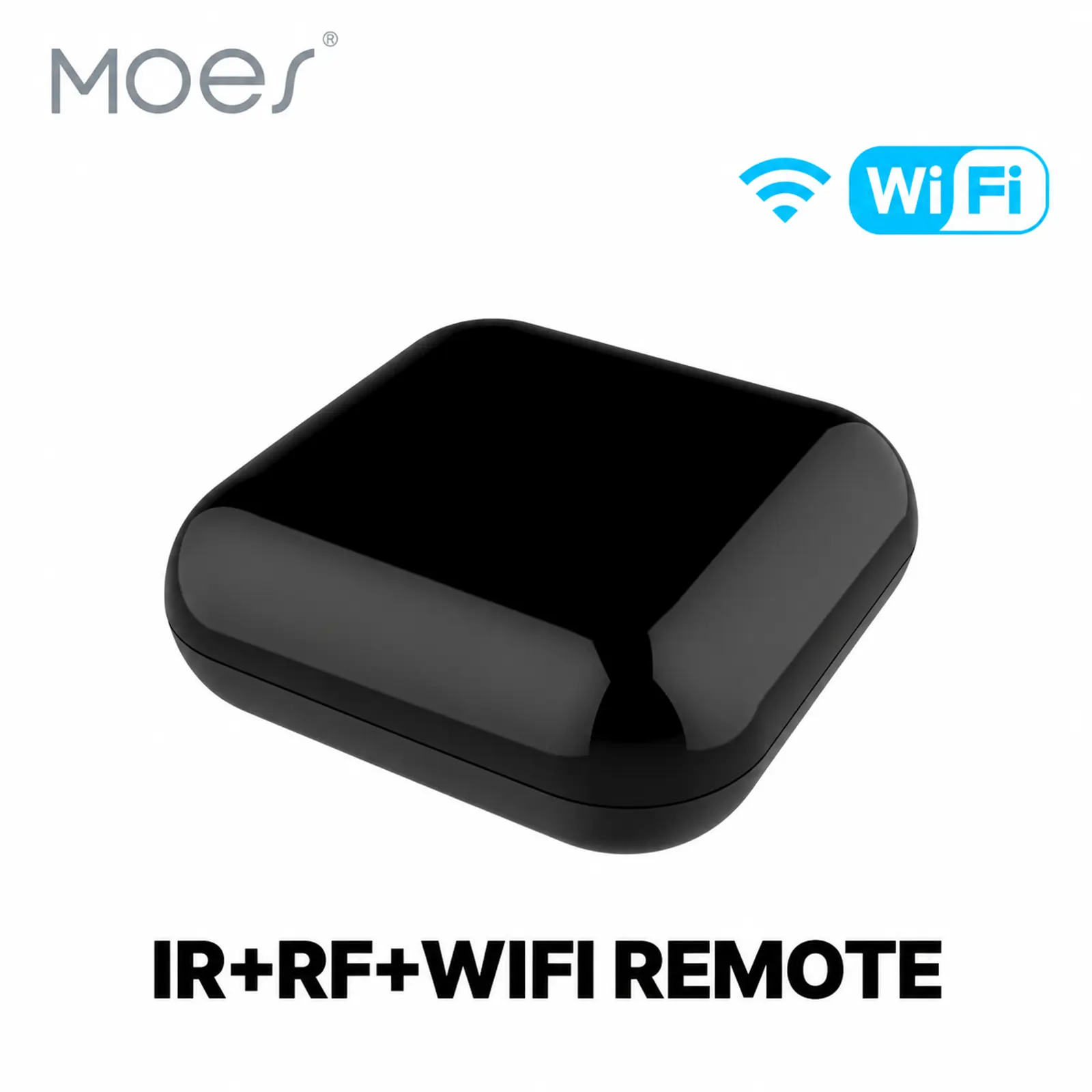 Compact UFO Shape Smart Universal Remote Control - IR+RF+WiFi, Copy Button Learning, Voice Control, Plug&Play, 360° IR Emission, Works with Alexa&Google Home, No Hub Needed, for AC&TV (Multidevice Compatible)