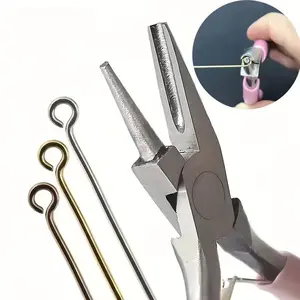 Multi-Functional Durable Metal Needle Nose Pliers for DIY Jewelry Making, Semi-Circular Design for Precision Wire Bending, Sturdy Construction with Smooth Surface for Easy Maintenance
