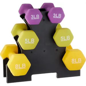 Basics Neoprene Dumbbell Hand Weights for Exercise and Muscle Toning