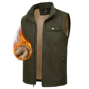 YSENTO Men's Winter Fleece Classic Workwear Thermal Vest Cotton Casual Travel Jackets