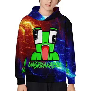 Unspeakable (1) Printed Long Sleeved Hooded Sweatshirt, Boys' Spring And Autumn Sportswear, Casual Versatile Pullover Suitable For Boys' Outdoor Sports, Suitable As A Gift  B0929-85