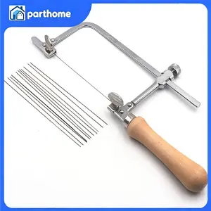 Mini U-shaped Saw Jewelry DIY Tool with 12 Blades Kit - Adjustable Metal Bow Saw for Jewelry Making & Craft Projects