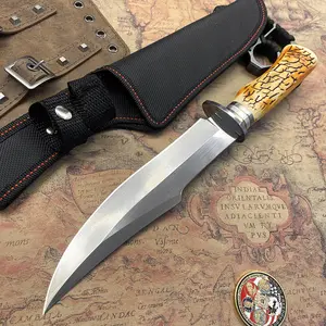 Outdoor knife,1pcs outdoor knife Straight knifeHand-held meat knife Multi-purposefruit knife Forging knife Kitchen knife(with sheath)Stainless steel fruit knife for home kitchen, suitable for outdoor barbecue, fruit, and fishing use