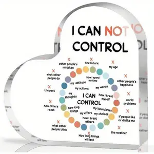 Mental Health Affirmation Heart-Shaped Acrylic Sign for Classroom, School Counselor, Social Worker - Therapy Anxiety & Educational Decor, Psychotherapy Gift