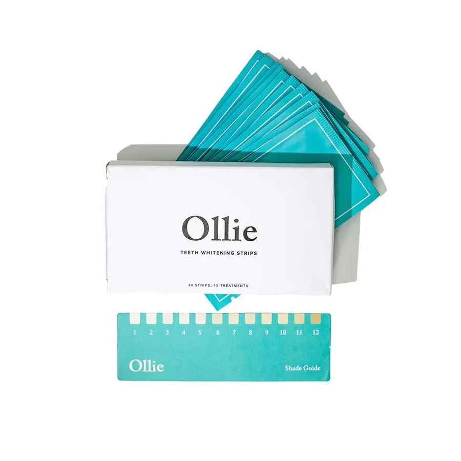 Ollie Teeth Whitening Kit | 12 Whitening Treatments (24 Strips) | Professional At-Home Teeth Whitening Kit for Brighter Smile | Enamel Safe