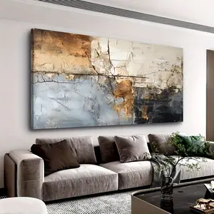 Abstract Crack Art Painting Wrapped on Canvas Printed on Wooden Frame for Office Living Room Dining Room Bedroom Home Wall Decoration Easy to Hang