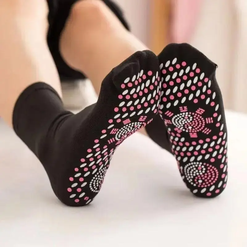 2 Pair Warming Self-Heating Magnetic Massage Socks for Women - Comfortable and Relaxing Winter Wear