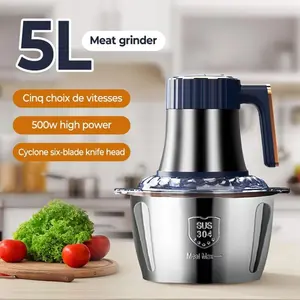 5L Electric Meat Grinder Food Processor Fruits Blender Veg Chopper Sausage Maker