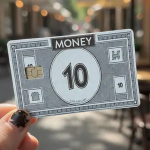 (2 Pack) Funny Board Game Money Debit Card Skin High-Quality Vinyl Card Decal Credit Card Cover Scratch-Resistant Water-Resistant Everyday Accessories