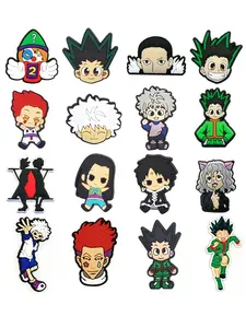 16pcs Hunter Cartoon Shoe Charms Set For Bubble Slides Clogs Sandals,PVC Shoe Decorations Accessories Buckle For Christmas Birthday Gifts