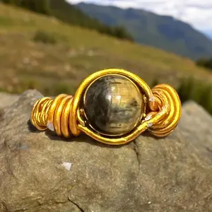Azure Serenity Tiger’s Eye Ring