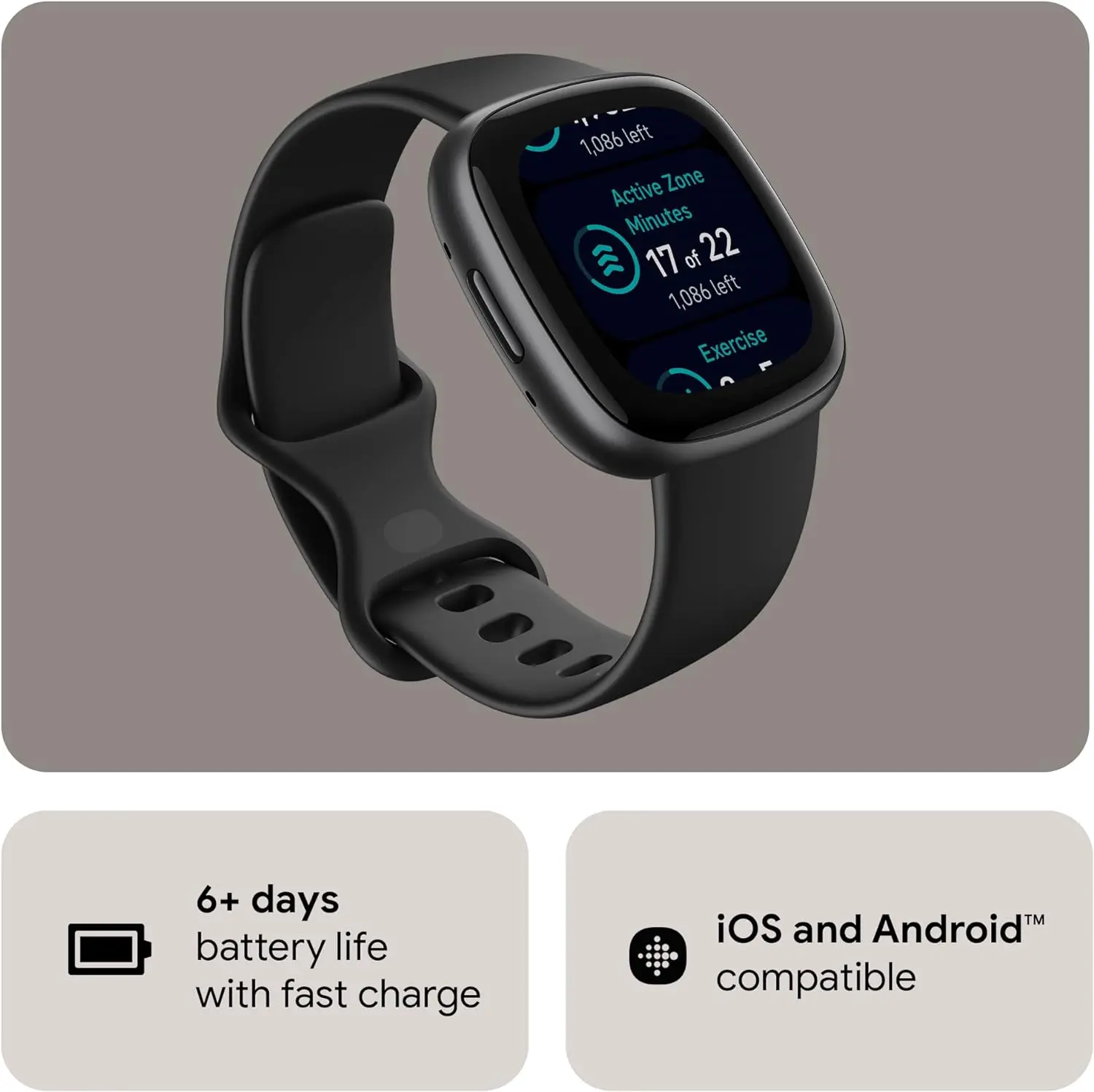 Fitbit Versa 4 Fitness Smartwatch with Daily Readiness, GPS, 24/7 Heart Rate, Fitbit Versa 4 Fitness Smartwatch with Daily Readiness, GPS  main image 2