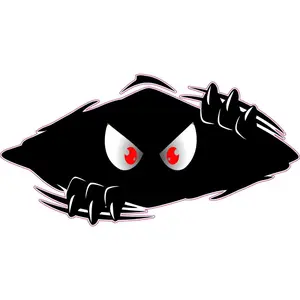 Peek a Boo Monster decal