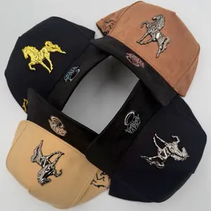 Gorra de Caballos chava Hats Available in Multiple Colors with Metallic Design and Horse Illustrations
