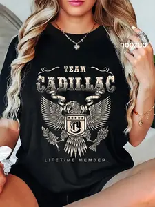 100% Cotton Team Cadillac Lifetime Member - Cadillac Name T-Shirt