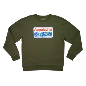 Appalachia Patch Crewneck (Deep Olive)