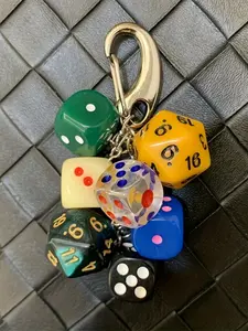 Unique Dice Bag Charm, Vintage Design Personalized Pendant, Stylish Bag Strap Accessory, Retro Look Keychain Decoration, Bag Accessories, All Seasons