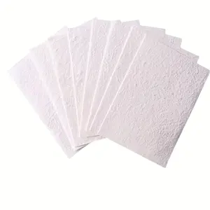 10 Sheets 20*29.5cm White Handmade Paper Surface Undulations Textures Suitable for Collage Scrapbooking Invitations DIY Crafts
