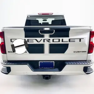3D Raised tailgate letters exterior accessories Compatible for 2019 2020 2021 2022 2023 2024 2025 Chevy Silverado Models，Weatherproof ABS Plastic Decals 3M Strong Adhesive Back Anti FadeCoating Car Stickers