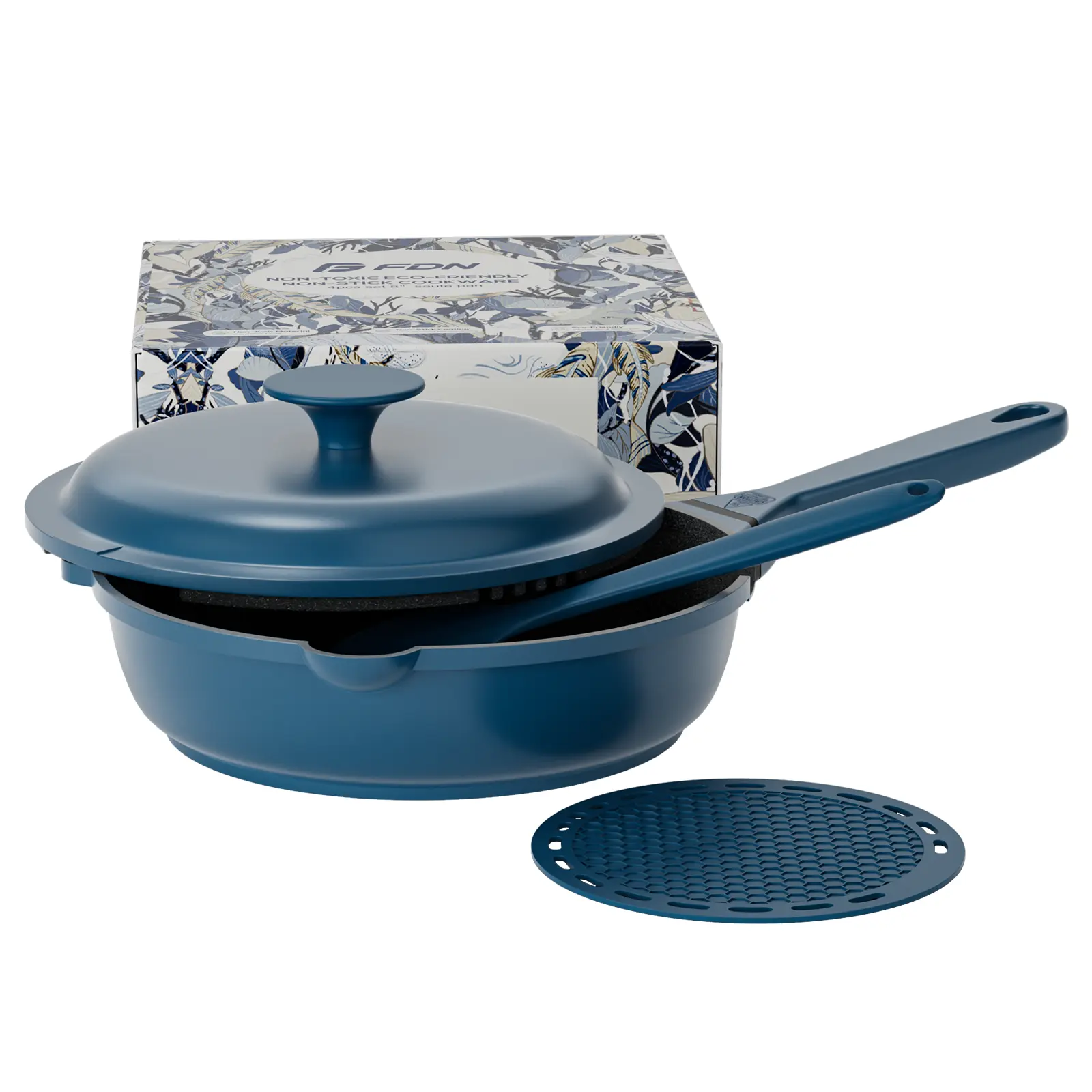 [LIVE] FDN New Verison 4-Pc 8" Small Nonstick Frying Pan Set with Lid, Ceramic Egg Omelet Pan Skillet, Non-Toxic PFAS-Free, Easy-Clean Oven & Dishwasher Safe, Induction Compatible Mini Frying Pan, Includes Spatula & Silicone Mat,  deals for you