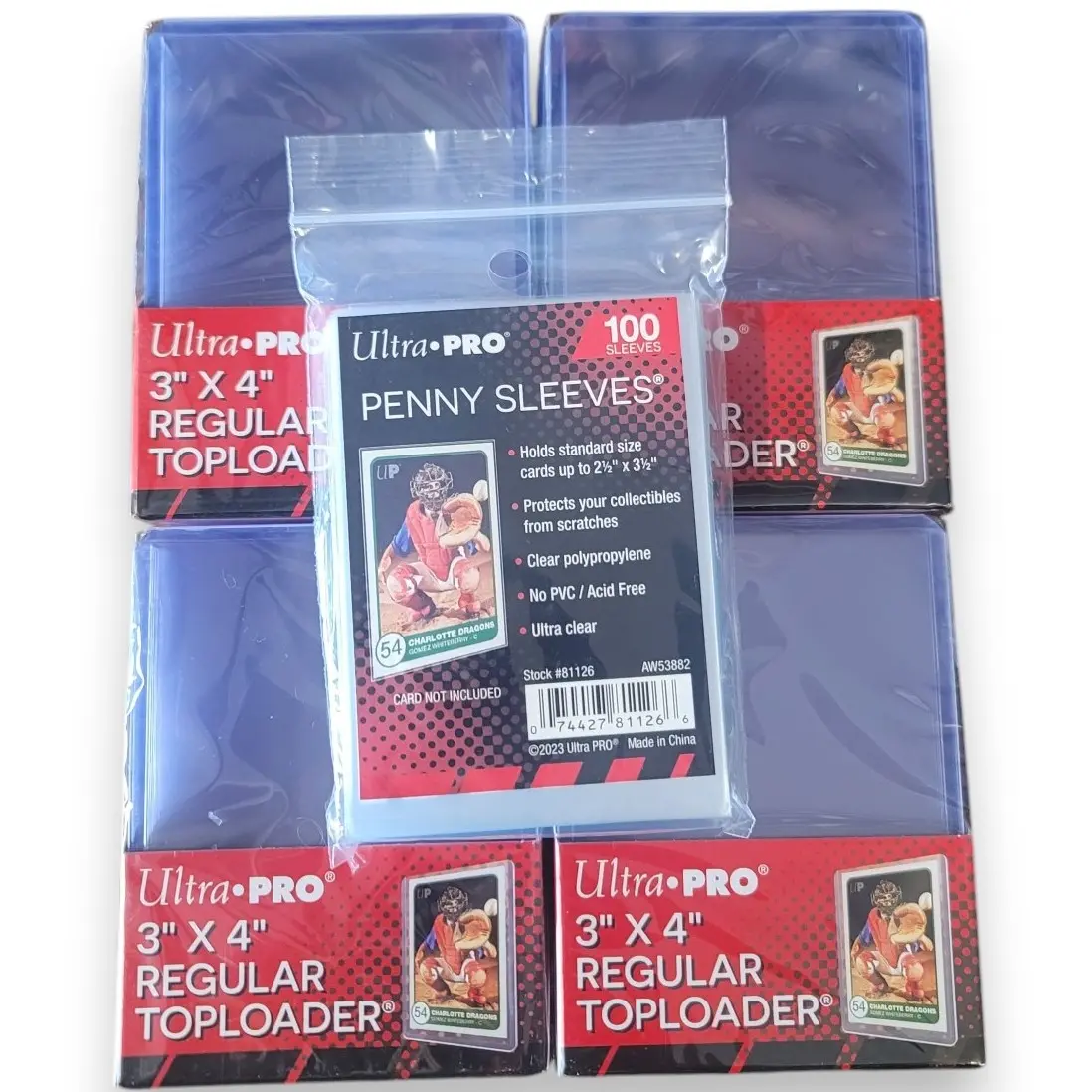100 Top Loader and 100 Penny Sleeve Bundle