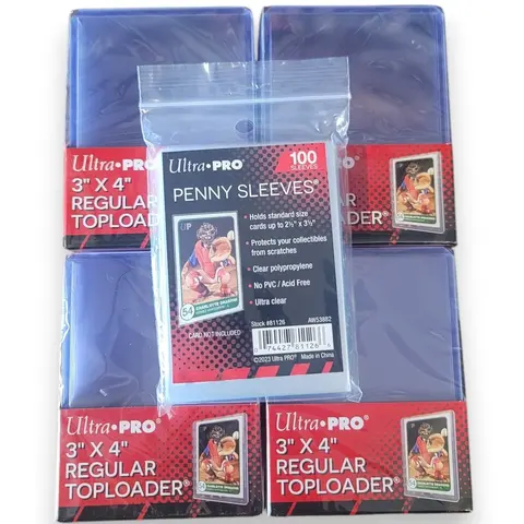 100 Top Loader and 100 Penny Sleeve Bundle