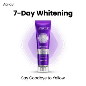 Tired of Yellow Teeth? Aarav’s Purple Toothpaste Fixes It! Color-correcting tech instantly brightens your smile. Perfect for daily use, dates, and photos. Get a whiter-looking smile today.