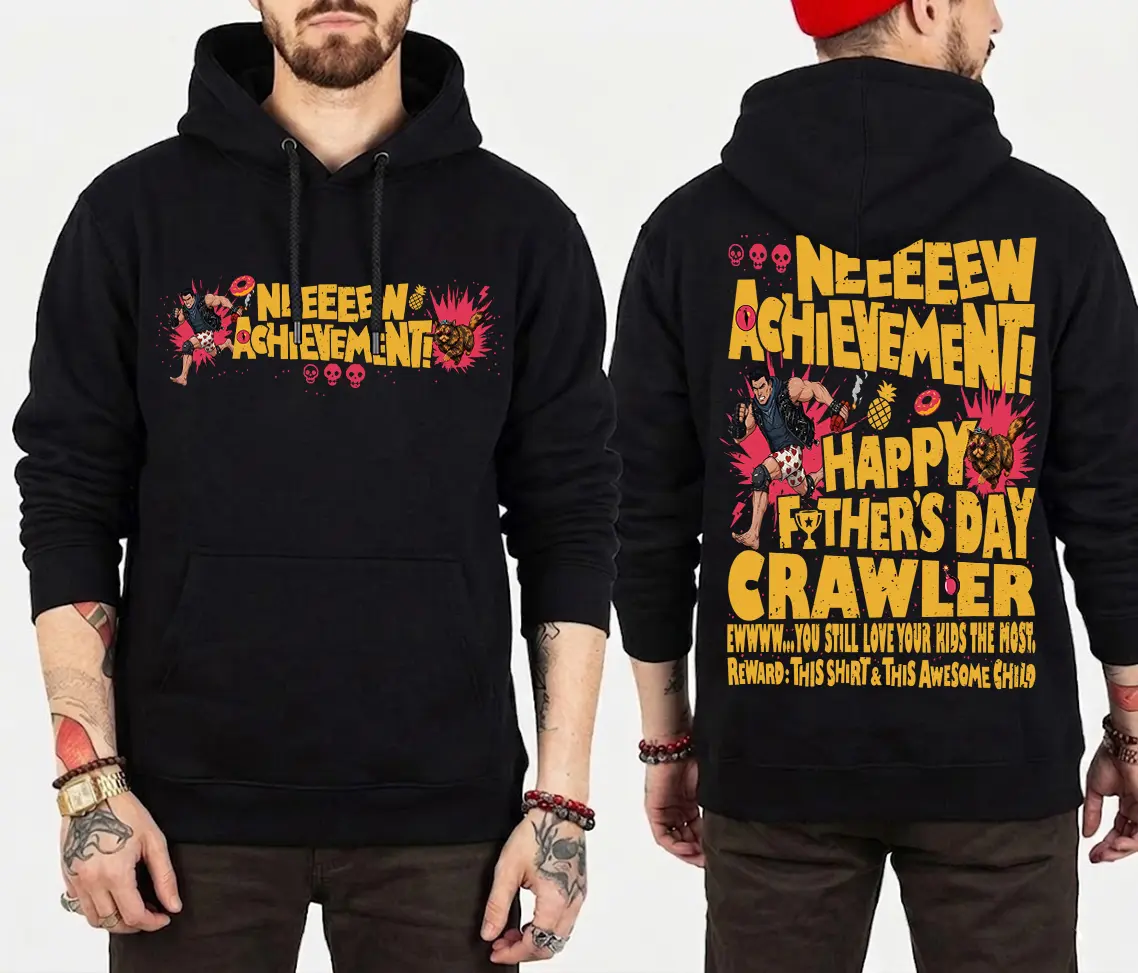 Dungeon Crawler Carl Fathers Day T-Shirt, Dad Achievement Sweatshirt, DCC Fan Hoodie, Funny LitRPG Dad Gift, New Achievement Fathers Day Tee