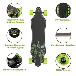 MEEPO Envy NLS 3 Electric Skateboard 32Mph Top Speed 24 Miles Range 2519 Watts x 2 Belt Motors, Special for Rides