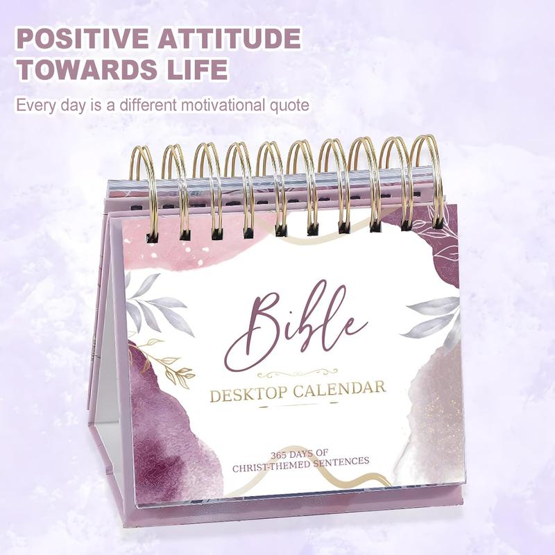 PRSTINCOL Daily Bible Verse Flip Calendar Perpetual Scripture Desk Decor with Inspirational Quotes for Office and Home 365 Days of Christ-Themed Sentences TikTokShopJumpstartSale