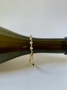 Handmade Amazonite Wire Vine Bracelet – Adjustable, Dainty, Trendy Jewelry