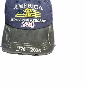 America 250th Anniversary 1776-2026 Patriotic Baseball Cap Adjustable Fit