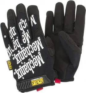 Mechanix Wear Size L (10) Synthetic Leather General Protection Work Gloves For Mechanics & Lifting, Uncoated, Hook & Loop Cuff, Full Fingered, Black, Paired MG-05-010