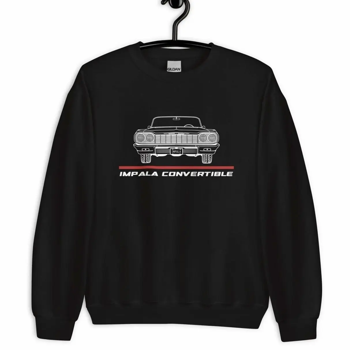 Impala Convertible 1964 Car Owners Birthday Gift Unisex T-Shirt Sweatshirt Hoodie, Classic Muscle Car Enthusiast and Fans Gift