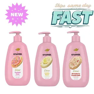 Dove Crumbl Moisturizing Liquid Hand Wash 12 oz Strawberry Crumbl Cake, Lemon Glaze, Confetti Cake Cookie Scent Gentle Cream Aroma Nail