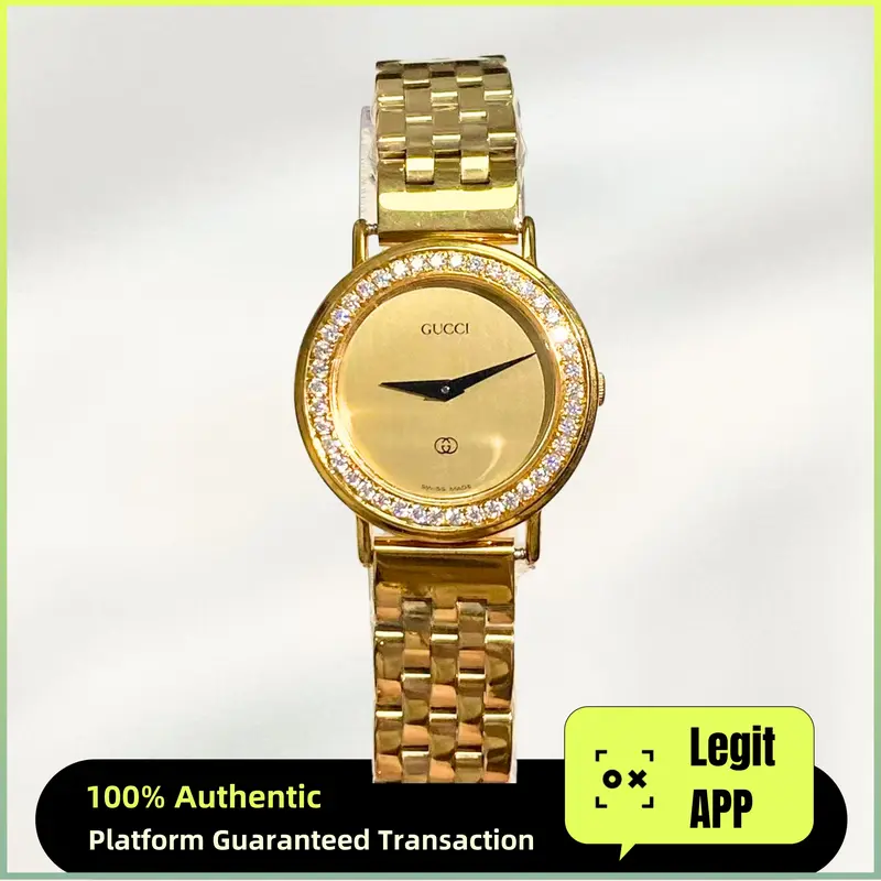 Vintage Gucci Women Wristwatch Gold Tone Case Swiss Made Analog Watch Auth Vintage Gucci Swiss Change Belt Gold Women main image 4