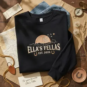 Ella's Fellas Dandelion Western Embroidered Sweatshirt, Ella Langley Fan Merch, Gift For Music Lovers