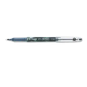 Pilot Corp. Of America  P-700 Gel Roller Ball Stick Pen- Needle Point- Black Ink- 0.7mm Fine- Dozen