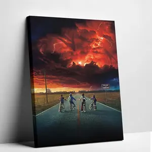Iconic Character Stranger Things Season 2 Key Art Poster – Iconic Wall Decor for Fans & Movie Lovers