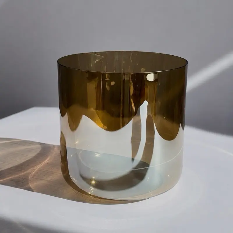 Crystal singing bowl Gold Quartz 432Hz 6-8‘’ with mallets and Carrying bag